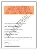 CLINICAL ASSESSMENT QUIZ 1 DREXEL PA PROGRAM EXAM QUESTIONS WITH 100&percnt; CORRECT ANSWERS LATEST VERSION 2025&sol;2026&period;