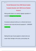 Florida Wastewater Exam 2026 Newest Update  Complete Question with 100&percnt;Correct Detailed  Answers