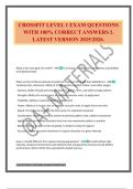CROSSFIT LEVEL 1 EXAM QUESTIONS WITH 100&percnt; CORRECT ANSWERS L LATEST VERSION 2025&sol;2026&period;