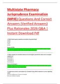 &lpar;MPJE&rpar; Questions And Correct  Answers &lpar;Verified Answers&rpar;  Plus Rationales 2026 Q&A &vert;  Instant Download Pdf 