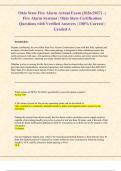 Ohio State Fire Alarm Actual Exam &lpar;2026&sol;2027&rpar; &ndash;&vert;  Fire Alarm Systems &vert; Ohio State Certification  Questions with Verified Answers &vert; 100&percnt; Correct &vert;  Graded A