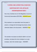 FLORIDA CAM LICENSE FINAL EXAM 2026  QUESTIONS WITH 100&percnt; DETAILED  ANSWERS&vert;&vert;BRAND NEW&excl;&excl;&excl; 