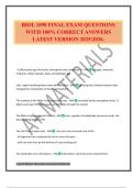 BIOL 1090 FINAL EXAM QUESTIONS WITH 100&percnt; CORRECT ANSWERS LATEST VERSION 2025&sol;2026&period;