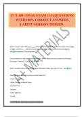 CVT 105&colon; FINAL EXAM &lpar;1-3&rpar; QUESTIONS WITH 100&percnt; CORRECT ANSWERS LATEST VERSION 2025&sol;2026&period;