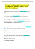 CHICAGO TAXI EXAM TEST Questions with Correct Answers &vert; Already Graded A&plus; &vert; Latest 2026&sol;2027 &vert; 100&percnt; Correct