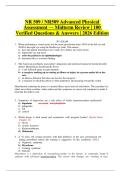 NR 509 Advanced Physical Assessment Midterm Review &lpar;2026&rpar; &mdash; 100 Verified Questions & Answers