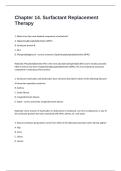 Chapter 14&period; Surfactant Replacement Therapy Questions With All Complete And Verified Solutions&period;