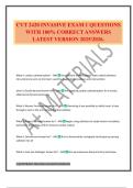 CVT 2420 INVASIVE EXAM 1 QUESTIONS WITH 100&percnt; CORRECT ANSWERS LATEST VERSION 2025&sol;2026&period;