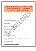 DVT ULTRASOUND EXAM QUESTIONS WITH 100&percnt; CORRECT ANSWERS LATEST VERSION 2025&sol;2026&period;
