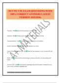 DVT PE VTE EXAM QUESTIONS WITH 100&percnt; CORRECT ANSWERS LATEST VERSION 2025&sol;2026&period;