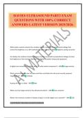 DAVIES ULTRASOUND PART2 EXAM QUESTIONS WITH 100&percnt; CORRECT ANSWERS LATEST VERSION 2025&sol;2026&period;
