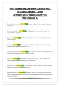TFM&vert; QUESTIONS AND 100&percnt; CORRECT WELL DETAILED ANSWERS&vert;LATEST UPDATE&excl;&excl;&excl;&excl;2025&sol;2026&vert;GUARANTEED PASS&vert;GRADED A&plus;