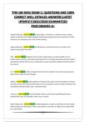 TFM 160 SDSU EXAM 1&vert; QUESTIONS AND 100&percnt; CORRECT WELL DETAILED ANSWERS&vert;LATEST UPDATE&excl;&excl;&excl;&excl;2025&sol;2026&vert;GUARANTEED PASS&vert;GRADED A&plus;