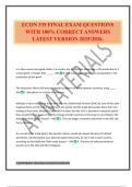 ECON 335 FINAL EXAM QUESTIONS WITH 100&percnt; CORRECT ANSWERS LATEST VERSION 2025&sol;2026&period;