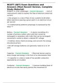 NCATT &lpar;AET&rpar; Exam Questions and Answers &lpar;Most Recent Version&comma; Complete Study Material&rpar;&period;