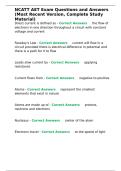 NCATT AET Exam Questions and Answers &lpar;Most Recent Version&comma; Complete Study Material&rpar;&period;