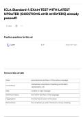 ICLA Standard 4 EXAM TEST WITH LATEST UPDATED &lpar;QUESTIONS AND ANSWERS&rpar; already passed&excl;&excl;