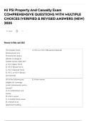 NJ PSI Property And Casualty Exam COMPREHENSIVE QUESTIONS WITH MULTIPLE CHOICES |VERIFIED & REVISED ANSWERS (NEW) 2025