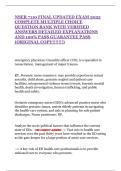 NSER 7110 FINAL UPDATED EXAM 2025 COMPLETE MULTIPLE CHOICE QUESTION BANK WITH VERIFIED ANSWERS DETAILED EXPLANATIONS AND 100&percnt; PASS GUARANTEE PASS &lpar;ORIGINAL COPY&excl;&excl;&excl;&excl;&excl;&excl;&excl;&rpar;