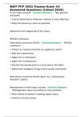 NAIT PCP 2023 Trauma Exam -2 Answered Questions &lpar;Latest 2026&rpar;&period;