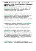 CLCP &ndash; Booklet Exam Questions and Answers &lpar;Most Recent Version&comma; Complete Study Material&rpar;&period;