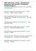 AVIT 105 Exam 1 Prep - Solved Exam Questions and Answers &lpar;Complete Practice Papers&rpar;