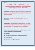 Bio 1108 Exam 1 Newest 2025&sol;2026 Complete  Questions And Correct Detailed Answers &lpar;Verified  Answers&rpar; &vert;Newest Exam Version&excl;&excl;&excl;