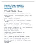 MBA 601 EXAM 1&colon; QUIZZES QUESTIONS AND CORRECT ANSWERS