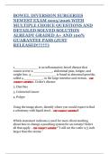 BOWEL DIVERSION SURGERIES NEWEST EXAM 2025&sol;2026 WITH MULTIPLE CHOICE QUESTIONS AND DETAILED SOLVED SOLUTION ALREADY GRADED A&plus; AND 100&percnt; GUARANTEE PASS &lpar;JUST RELEASED&excl;&excl;&excl;&excl;&excl;&excl;&excl;&rpar;
