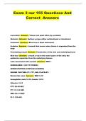 Exam 3 nur 155 Questions And Correct  Answers 