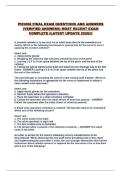 PN3006 FINAL EXAM QUESTIONS AND ANSWERS &lpar;VERIFIED ANSWERS&rpar; MOST RECENT EXAM COMPLETE &lpar;LATEST UPDATE 2026&rpar;&excl;&excl;