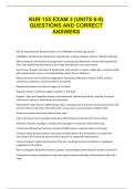 NUR 155 EXAM 3 &lpar;UNITS 6-8&rpar; QUESTIONS AND CORRECT ANSWERS