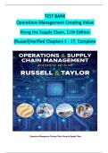 TEST BANK For Operations and Supply Chain Management&comma; 11th Edition by Roberta S&period; Russell&comma; Bernard W&period; Taylor&comma; Verified Chapters 1 - 17&comma; Complete Newest Version
