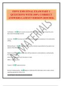 FDNY EMS FINAL EXAM PART 1 QUESTIONS WITH 100&percnt; CORRECT ANSWERS LATEST VERSION 2025&sol;2026&period;