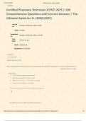 Certified Pharmacy Technician &lpar;CPhT&rpar; 2025 &vert; 100 Comprehensive Questions with Correct Answers &vert; The Ultimate Guide for Yr&period; &lpar;2026&sol;2027&rpar;