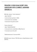 PEDIATRIC CCRN EXAM SCRIPT 2026 QUESTIONS WITH CORRECT ANSWERS GRADED A&plus;
