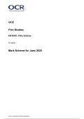 2025 OCR GCE Film Studies H410&sol;01&colon; Film history - Final Marking Scheme