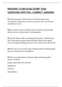 PEDIATRIC CCRN EXAM SCRIPT 2026 QUESTIONS WITH FULL CORRECT ANSWERS