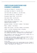 CMFO EXAM QUESTIONS AND CORRECT ANSWERS