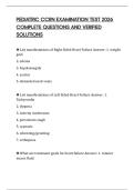 PEDIATRIC CCRN EXAMINATION TEST 2026 COMPLETE QUESTIONS AND VERIFIED SOLUTIONS