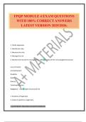 FPQP MODULE 4 EXAM QUESTIONS WITH 100&percnt; CORRECT ANSWERS LATEST VERSION 2025&sol;2026&period;