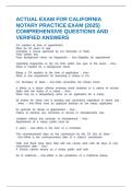 ACTUAL EXAM FOR CALIFORNIA NOTARY PRACTICE EXAM &lpar;2025&rpar; COMPREHENSIVE QUESTIONS AND VERIFIED ANSWERS 