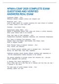 HFMA's CSAF 2025 COMPLETE EXAM QUESTIONS AND VERIFIED ANSWERS&period;REAL EXAM