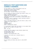 MODULE 2 TEST QUESTIONS AND CORRECT ANSWERS