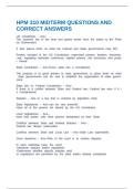 HPM 310 MIDTERM QUESTIONS AND CORRECT ANSWERS