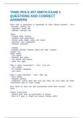 TAMU POLS 207 SMITH EXAM 1 QUESTIONS AND CORRECT ANSWERS