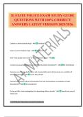 IL STATE POLICE EXAM STUDY GUIDE QUESTIONS WITH 100&percnt; CORRECT ANSWERS LATEST VERSION 2025&sol;2026&period;