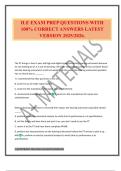 ILE EXAM PREP QUESTIONS WITH 100&percnt; CORRECT ANSWERS LATEST VERSION 2025&sol;2026