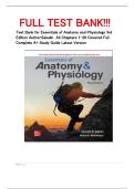 Test Bank for Essentials of Anatomy and Physiology 3rd Edition Author&colon;Saladin  All Chapters 1-20 Covered Full Complete A&plus; Study Guide Latest Version