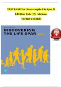 TEST  BANK For A Discovering the Life Span&comma;5t hEditionRobertS&period;Feldman&comma; Verified  Chapters